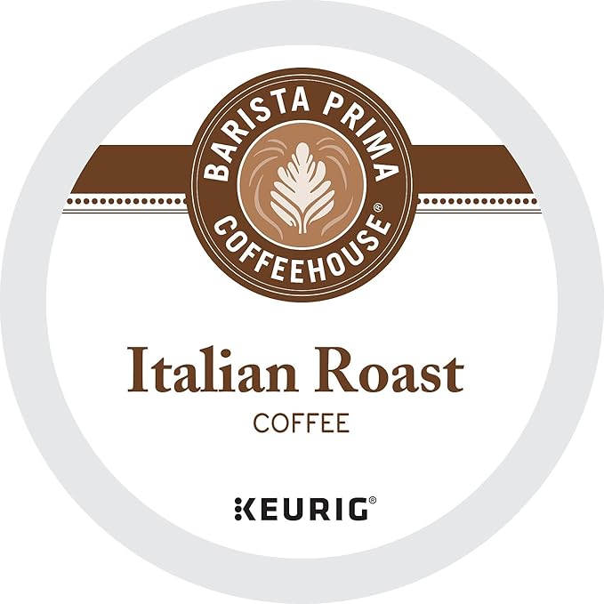 Barista Prima Italian Roast Coffee Keurig K-Cup Pods Dark Roast 96/Carton (66149)
