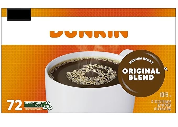 Duuunknnnn. Dnuts Original Blend Coffee K-Cup Pods Medium Roast 72ct Bundle Pack of 1