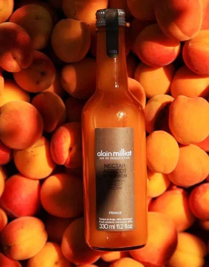Alain Milliat Apricot Bergeron Nectar 11.2 Fl Oz (Case of 12 330ml Glass Bottles) | Imported from France