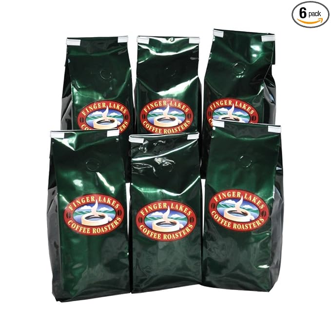 Finger Lakes Coffee Roasters Jamaican Me Crazy® Coffee Ground 12-ounce bags (pack of six)