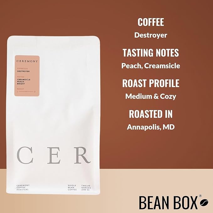 Destroyer - Roasted by Ceremony Coffee Roasters - Whole Bean Coffee - 12 Ounce Bag