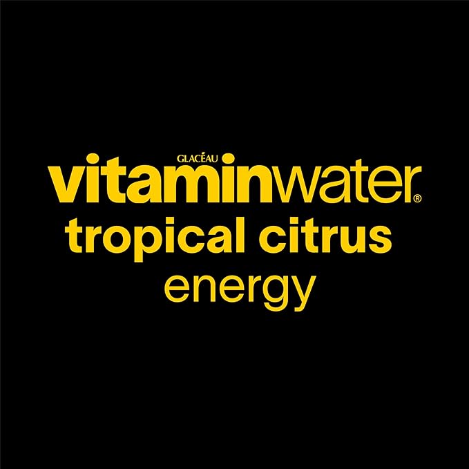 vitaminwater Energy Tropical Citrus Nutrient Enhanced Flavored Water Beverage 20 fl oz Bottles 12 Pack