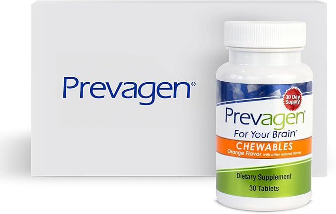 Prevagen Regular Strength Orange Chewables - 30 Tablets (1 Month Supply) | Formulated for Your Brain | 10mg of Apoaequorin Plus Vitamin D3