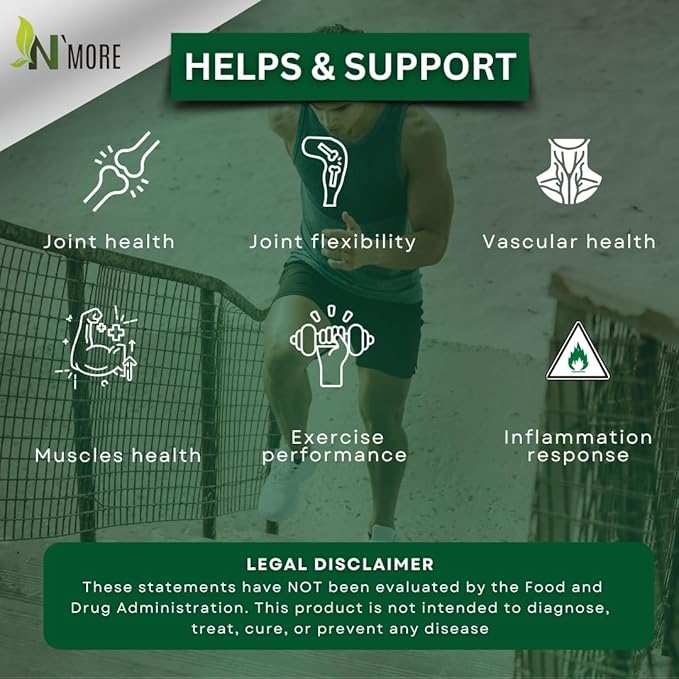 N'More Avocado Soybean Unsaponifiables Joint Health Supplement 400 mg Non-GMO Dairy Gluten &amp Shellfish Free 60 Day Supply One Capsule Per Day