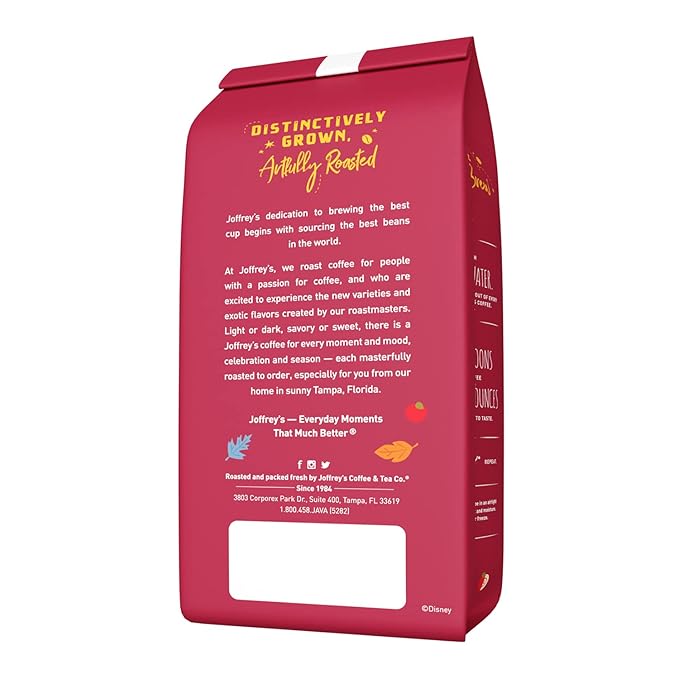 Joffrey's Coffee - Disney Apple Of My Pie Specialty Collection Artisan Medium Roast Arabica Beans Caramel Apple &amp Cinnamon Flavored Coffee Drip Brew (Ground 11 oz)
