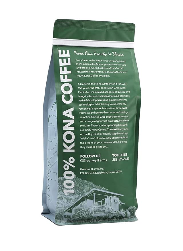 Greenwell Farms 100% Hawaiian Kona Coffee - French Roast Ground 16oz