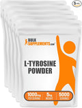 BulkSupplements.com L-Tyrosine Powder - Sports Nutrition Amino Acid Supplement - Unflavored &amp Gluten Free 500mg per Serving 5kg (11 lbs) (Pack of 5)