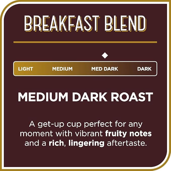 Don Francisco's Breakfast Blend Dark Roast Coffee Pods - 12 Count - Recyclable Single-Serve Coffee Pods Compatible with your K- Cup Keurig Coffee Maker (Pack of 2)