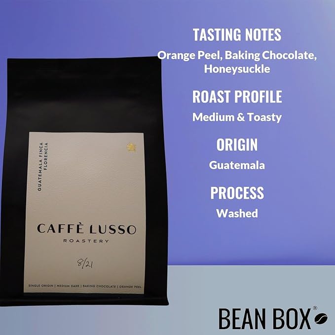 Bean Box Coffee Sampler - Roasted by Lusso 4-Pack Whole Bean Coffee Gourmet Coffee