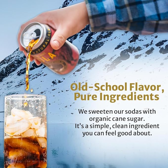 Rocky Mountain Soda 12‑Pack 12 Fl Oz Cans Small‑Batch Craft Soda Pop Gluten‑Free Vegan Organic Cane Sugar No Preservatives No Added Sodium Black Cherry Soda Pop