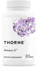 THORNE - Melaton-5-5 mg Melatonin Supplement - Supports Normal Circadian Rhythms Restful Sleep &amp Relaxation* - Third-Party Certified - Gluten Dairy &amp Soy-Free - 60 Capsules