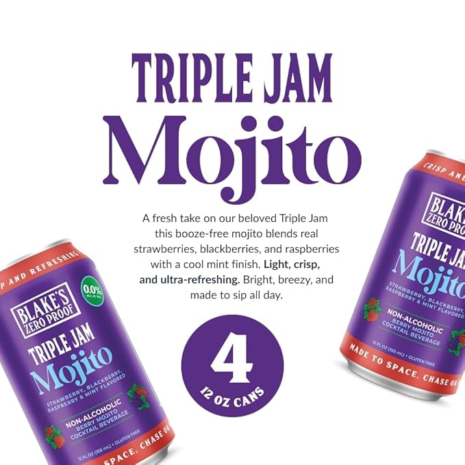 Blake’s Zero Proof Sparkling Mocktail Variety Pack – Non Alcoholic Carbonated Juice Beverage Gluten Free Cocktail-Inspired Flavors Including American Fashioned El Chavo Margarita &amp Triple Jam M