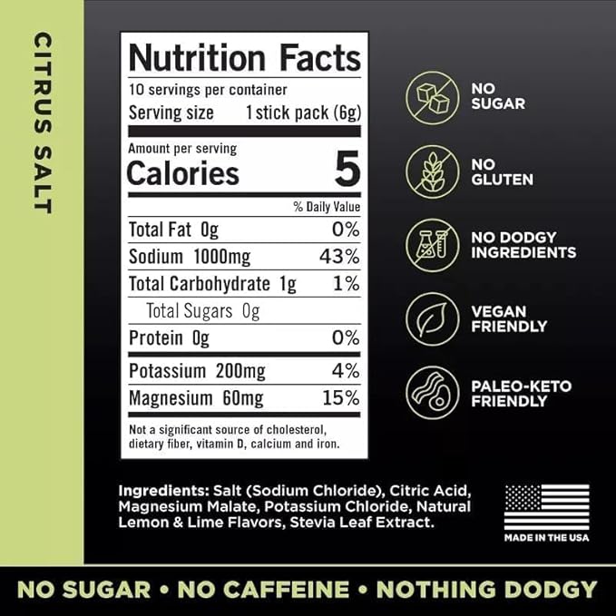 LMNTs Zero-Sugar Electrolytes Sports Drink - Citrus Salt - 2.1oz/10ct with Solar Pal dancing flamingo with sunglasses