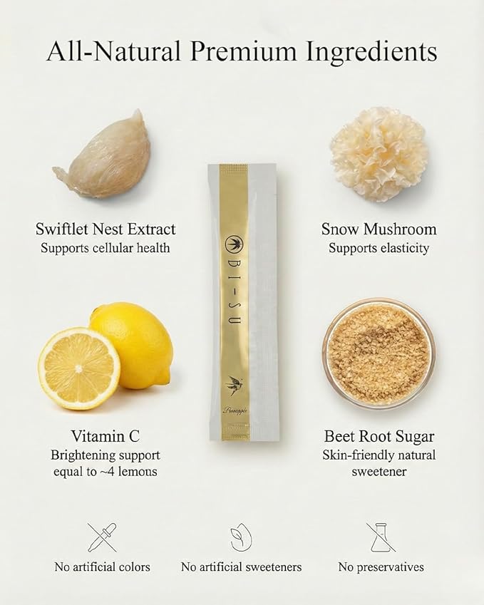 BI-SU Beauty Essence Collagen Jelly Stick with Vitamin C Fish Collagen Peptides Anti Aging Maintain Skin Elasticity Immunity Support Japan Beauty Skin Care Secret Rose Flavor 30 PCS