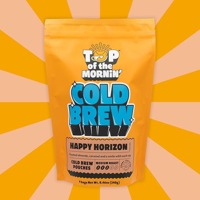 Top of the Mornin' Cold Brew Coffee by JackSepticEye Ethically Sourced Specialty Grade Coffee Individual Cold Brew Packets (1 Count Happy Horizon)