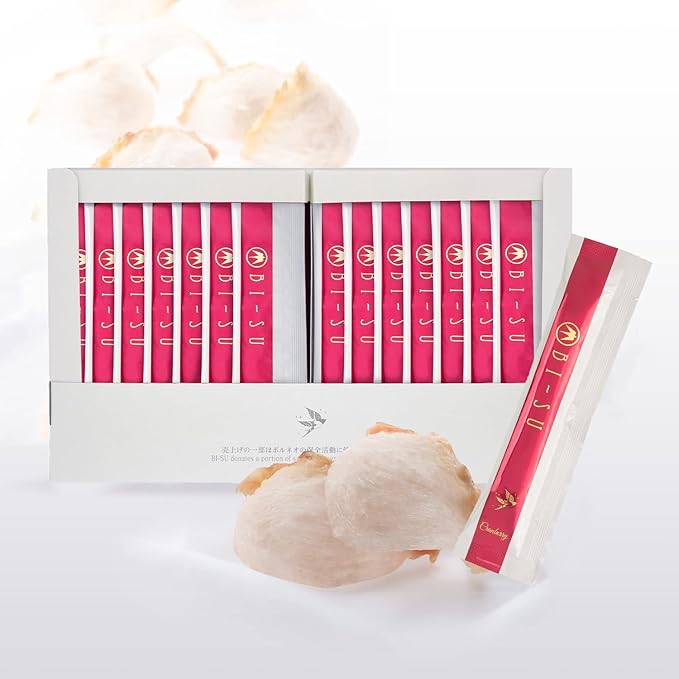 BI-SU Beauty Essence Collagen Jelly Stick with Vitamin C Fish Collagen Peptides Anti Aging Maintain Skin Elasticity Immunity Support Japan Beauty Skin Care Secret Cranberry Flavor 30 PCS