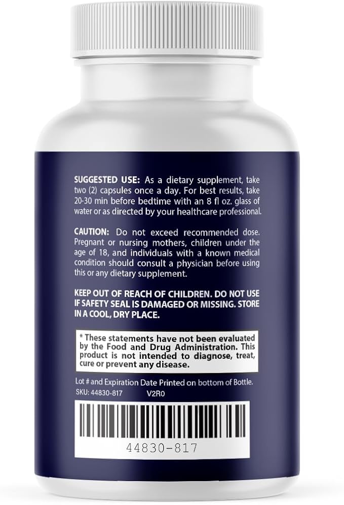 Sleep Guard Plus Promotes Relaxation &amp Restful Sleep Natural Sleep Support Supplement | Dietary Supplement - 60 Capsules