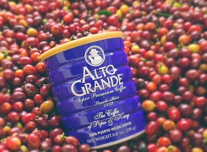 Alto Grande Garrido Expreso Cafe Crema Cafe Rico and Yaucono Ground Coffee Puerto Rico Coffee Roasters Variety Bundle Gift Collectors Case Pack of 5 Cans (48.8 Ounces Total)