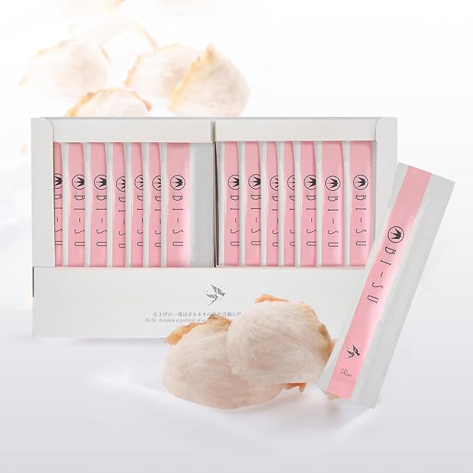 BI-SU Beauty Essence Collagen Jelly Stick with Vitamin C Fish Collagen Peptides Anti Aging Maintain Skin Elasticity Immunity Support Japan Beauty Skin Care Secret Rose Flavor 30 PCS
