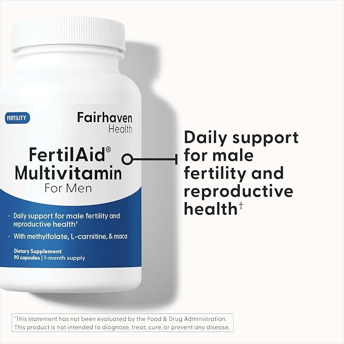Fairhaven Health FertilAid for Men and Women Combo Fertility Supplements for Men and Women | Count and Motility Support Pre-Conception for Him | Prenatal Vitamin for Her with Vitex and Folate