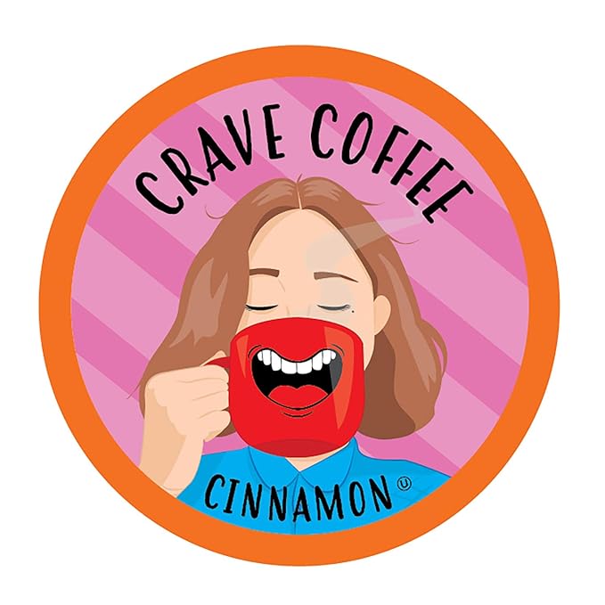 Crave Beverages Flavored Coffee Pods Compatible with Keurig K-Cup Brewers Cinnamon 100 Count