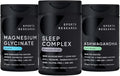 Sports Research De-Stress &amp Sleep Bundle - 160 mg Chelated Magnesium Glycinate Melatonin-Free Sleep Complex &amp Ashwagandha Softgels with Coconut MCT Oil for Relaxation Calm &amp Sleep Suppor