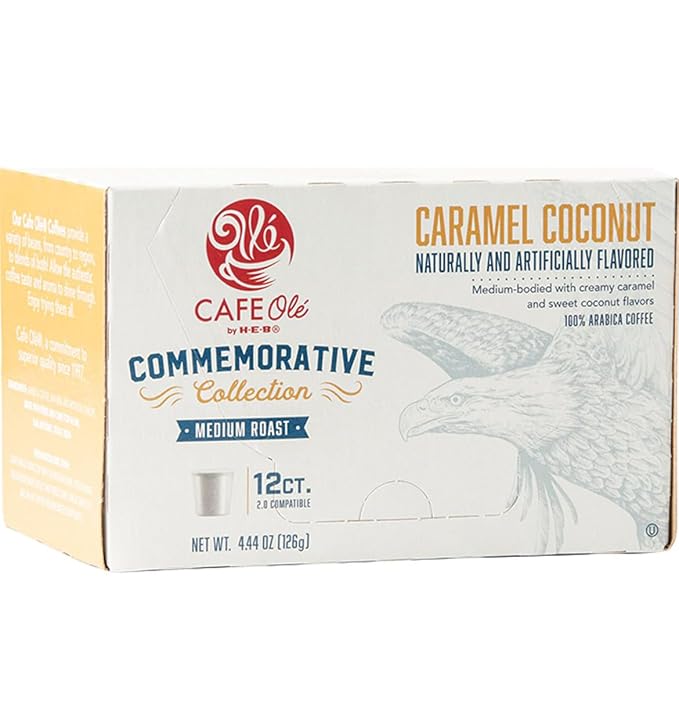 CAFE Olé by H-E-B Commemorative Collection Medium Roast Caramel Coconut Ground Coffee 12 oz