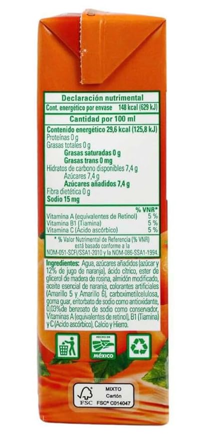 Jugo Boing Naranja | Orange Authentic Mexican Juice 500 ml Pack of 6