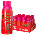 Steel Revit Energy Drink Raspberry 8oz (12-Pack) | 300mg Caffeine 7 Essential Vitamins | Sugar-Free Resealable Cap All-Day Energy (1.2 PK Raspberry)