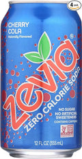 Zevia Soda Cherry Cola Zero Cal 12 oz. 6-Count (Pack of 4)