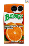 Jugo Boing Naranja | Orange Authentic Mexican Juice 500 ml Pack of 6