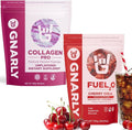 Gnarly Nutrition Collagen Pro Unflavored (15.87oz) Fuel2O Cherry Cola - (25 Serv) Bulk Bag (25.57oz)