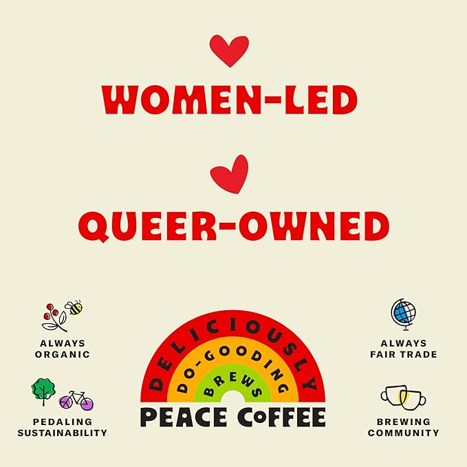 Peace Coffee Morning Glory Signature Blend | 20 oz Ground Light Roast | Organic Fair Trade | Smooth Mild Flavor | Shade Grown Fresh Roasted