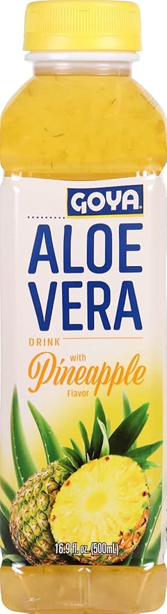Goya Foods Aloe Vera Drink With Pineapple Flavor 16.9 Fl Oz (Pack of 12)