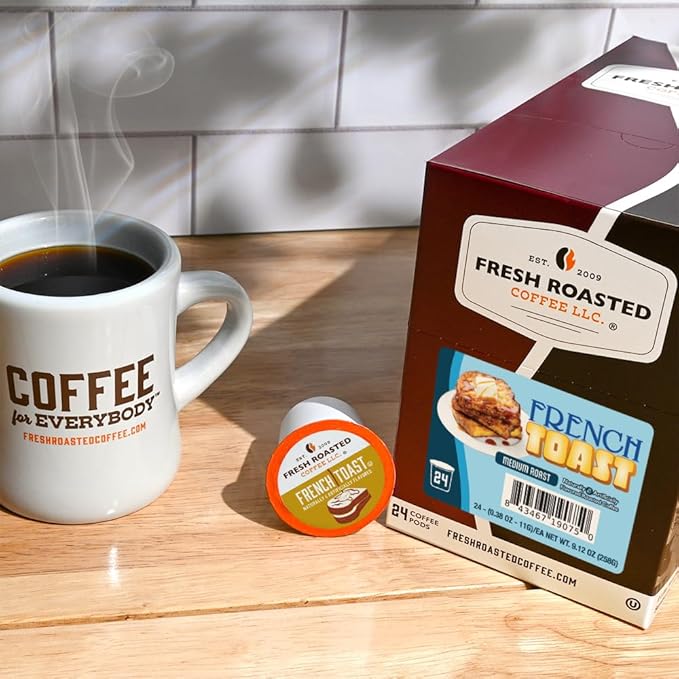 Fresh Roasted Coffee French Toast Flavored Coffee Pods 72 Count
