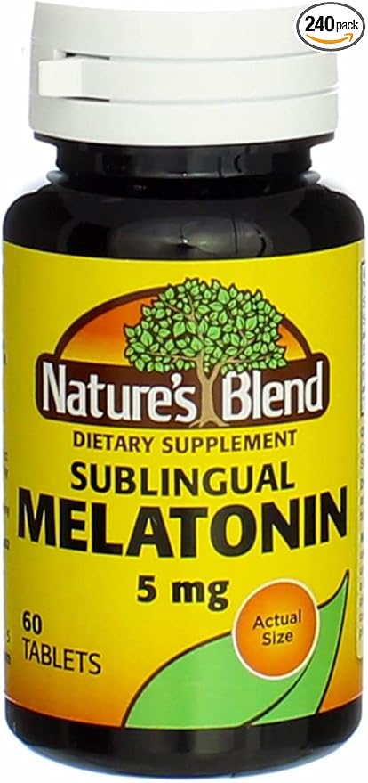 Nature's Blend Melatonin 5 mg Sublingual Tablets 60 CT (PACK OF 4)