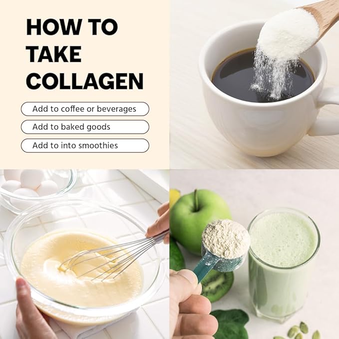 Marine Collagen Peptides - Hydrolyzed Ultra-fine Collagen Powder for Women &amp Men Hyaluronic Acid Biotin Vitamin C for Skin Hair Nails Joints Non-GMO Unflavored Easily Dissolved 16oz