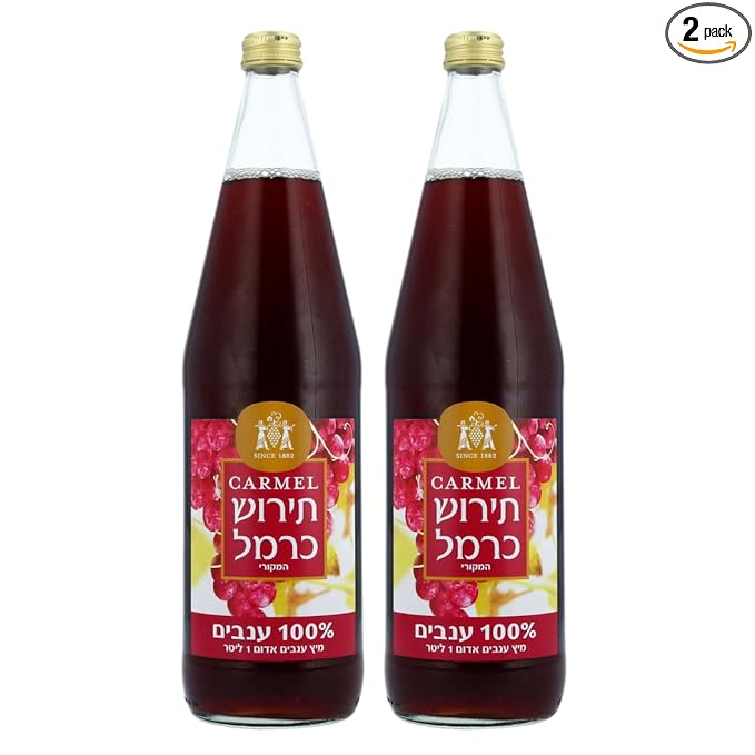 Kosher Carmel Tirosh Grape Juice Product of Israel 23.6 oz (Pack of 2)