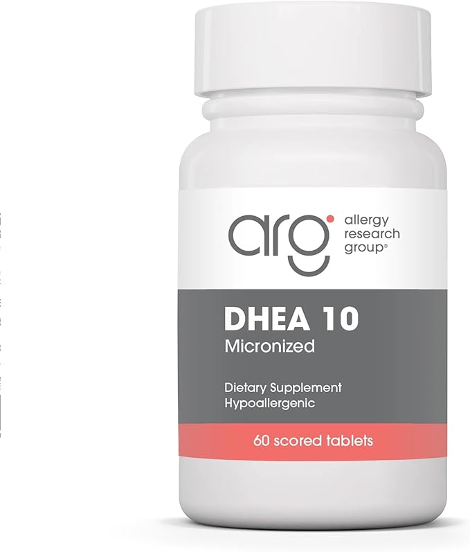 Allergy Research Group ARG DHEA 10 Micronized Lipid Matrix - Supports Hormone Balance &amp Brain Function - Delivers 10 mg DHEA - Micronized &amp Plant Sourced - Hypoallergenic - 60 Servings - 60 Ca