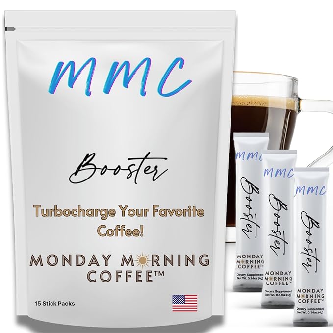 Monday Morning Coffee | Enhance your favorite coffee with Energy &amp Focus | Colombian Instant Coffee | Red Korean Ginseng | 15 Instant Coffee Packets