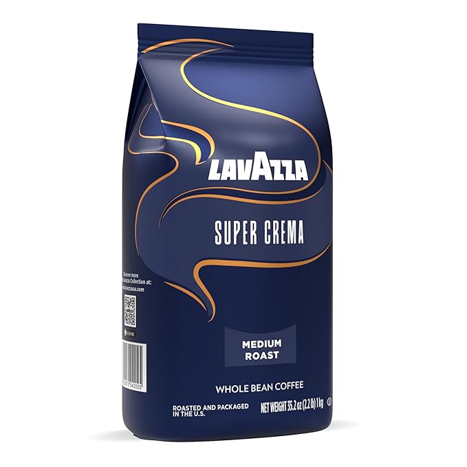 Super Crema Whole Bean Espresso Coffee 2.2lb Bag Vacuum-Packed