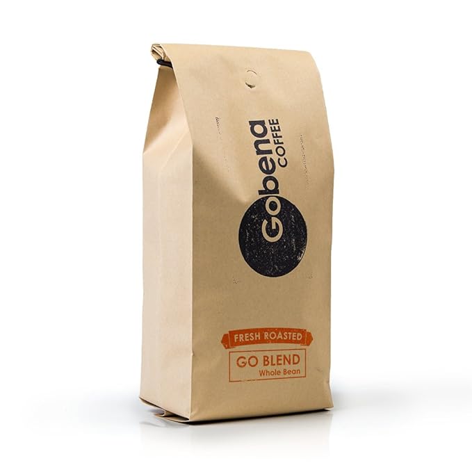 Gobena Coffee 2lb Go-Blend Dark Roast Whole Bean 100% Arabica 32oz Bulk Coffee