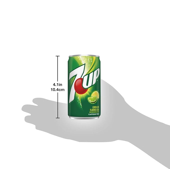 7Up Lemon Lime Mini Soda Cans 7.5 oz Soft Drinks Bulk Snacks Pack Small Refrigerator &amp Snack Pantry Drink 18 Count Beverage Bedroom &amp Kitchen Supplies