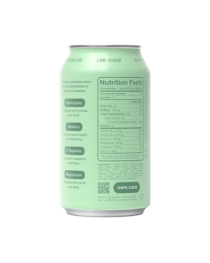 OEM Rehydrating Drink with Electrolytes Mulit-Vitamins Low Calorie Natural Ingredients 12 Fl Oz (Pack of 12)