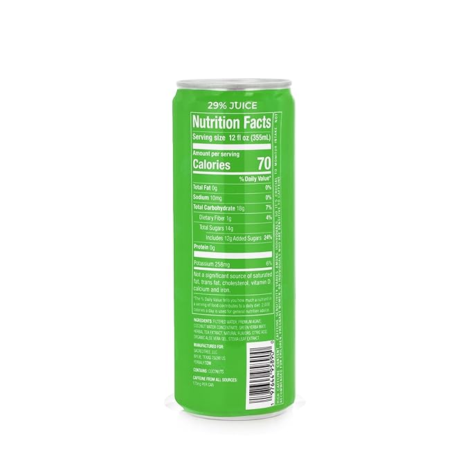 Yerbaly Lemon Lime Natural Energy Drink