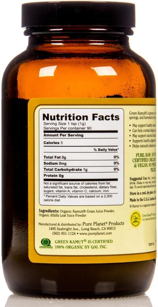 100% Organic Dried Green Kamut Juice