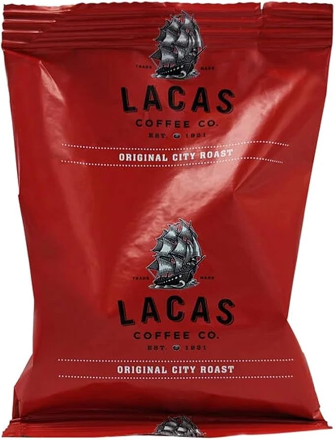 Lacas Coffee Original City Roast Coffee Packet 2.5 oz. - 42/Pieces WS-110LCPKCITY-NPF