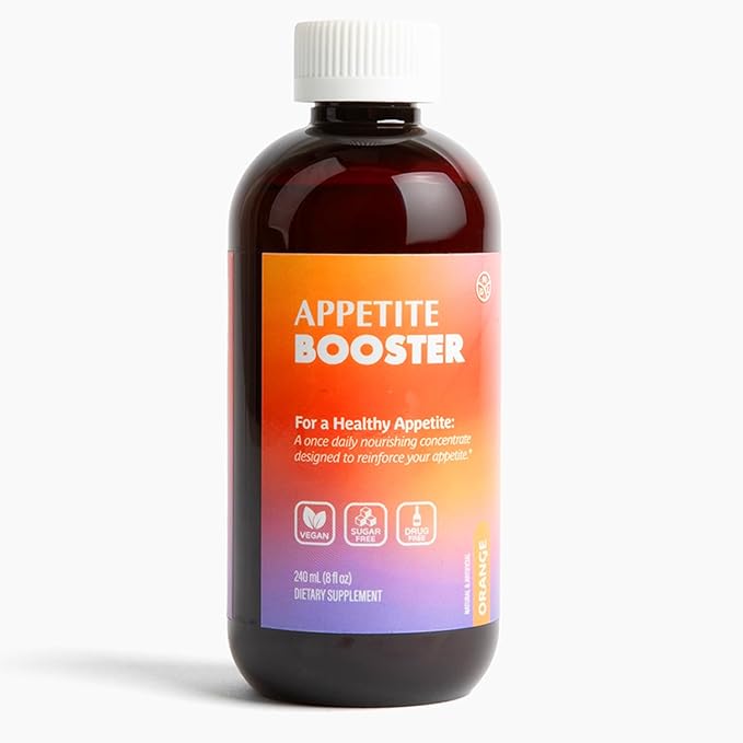 Appetite Booster Weight Gain Stimulant Supplement Eat More for Underweight Adults &amp Kids 4+ Fortified with Vitamins B1B2B3B5B6B12 Folic Acid Iron Zinc Amino Acids Flax Seed Oil