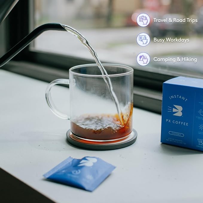 Rarebird Instant Px Coffee – Premium Specialty Coffee with Paraxanthine | Clean Energy Sleep-Friendly Jitter-Free Focus | 100% Single-Origin Arabica | Convenient Decaf Caffeine Alternative 12 Sach