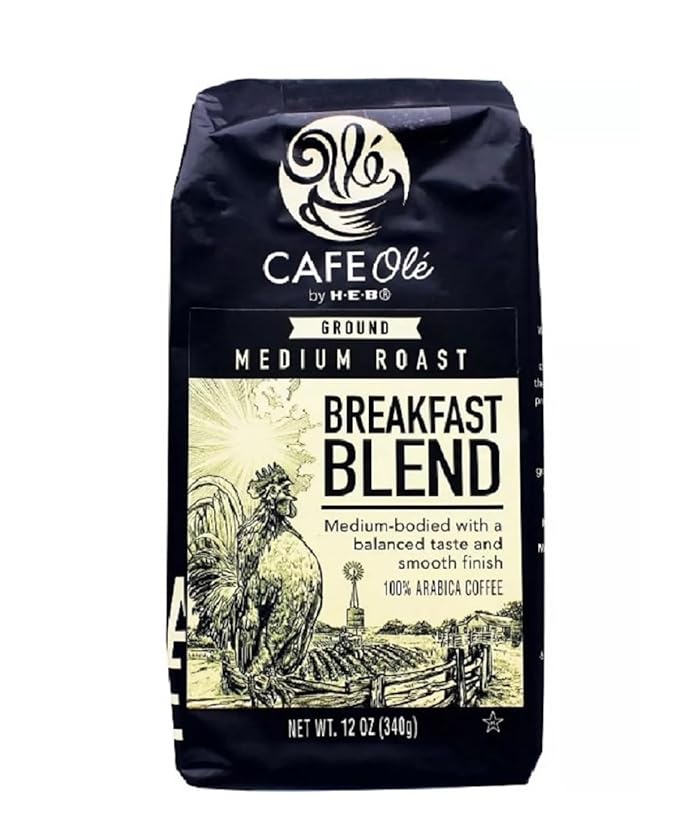 Cafe Ole HEB Ground Coffee 12oz - 1 bag (Breakfast Blend)